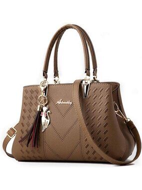 Women's 1-dark Khaki Shoulder Bag Ladies Satchel Messenger Tote Bag Purses
